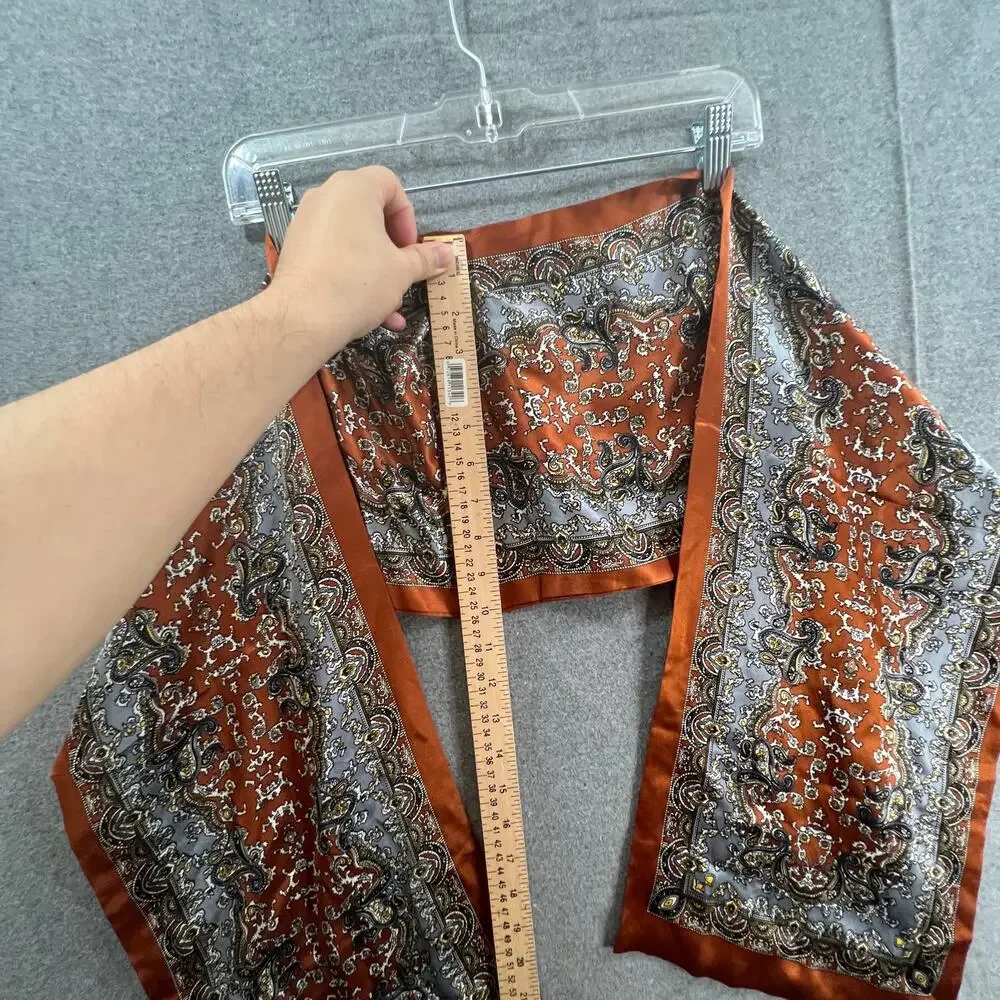 Silk Scarf Brown Multicolor